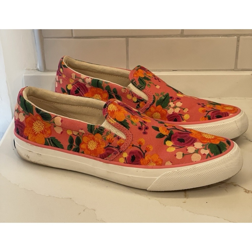 Keds‎ x Rifle Paper Co Shoes Women Size 8.5 Double Floral Party Slip On Canvas